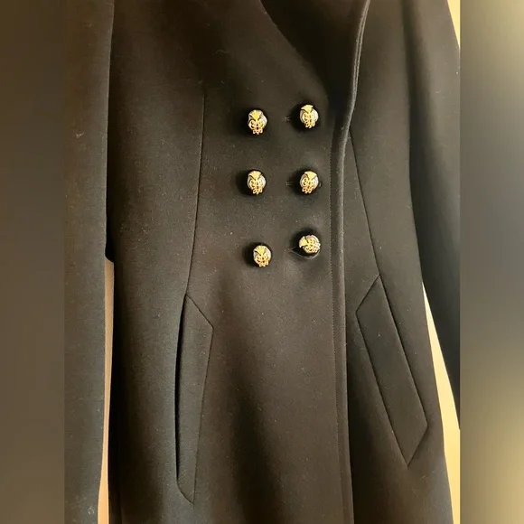 NWT Runway Emilio Pucci Wool Double Breasted Black Coat Italy Size 40 US 6 - Picture 4 of 15